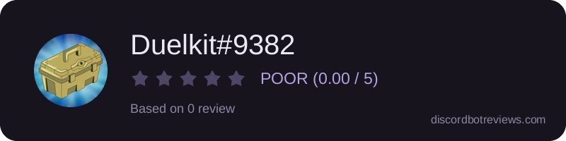 Rating widget preview for Duelkit#9382