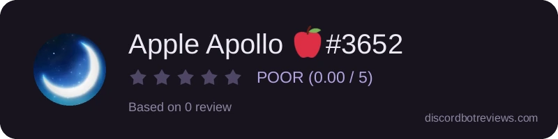 Rating widget preview for Apple Apollo 🍎#3652