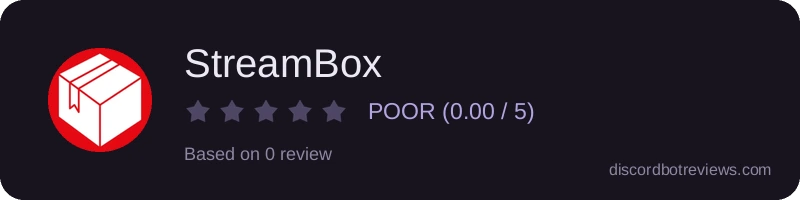 Rating widget preview for StreamBox