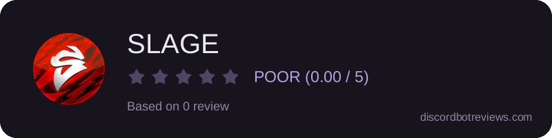 Rating widget preview for SLAGE
