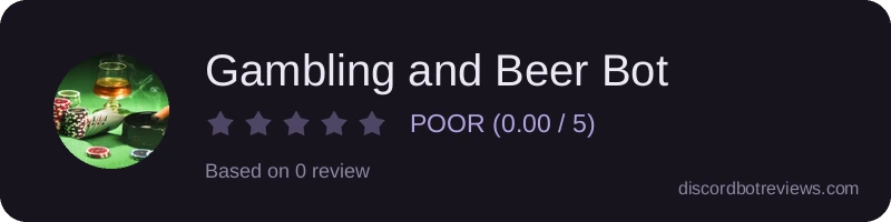 Rating widget preview for Gambling and Beer Bot