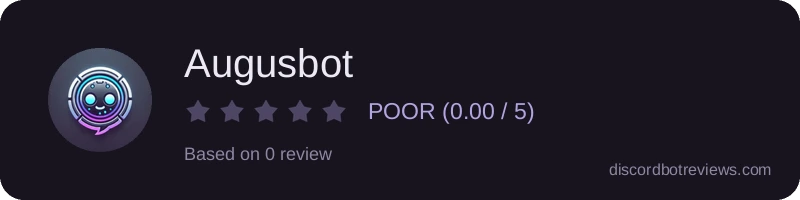 Rating widget preview for Augusbot