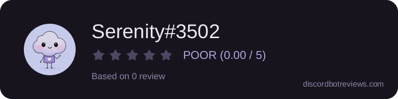 Rating widget preview for Serenity#3502