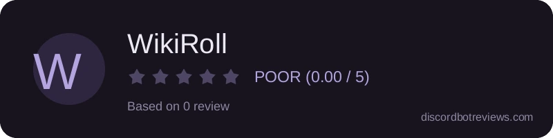 Rating widget preview for WikiRoll