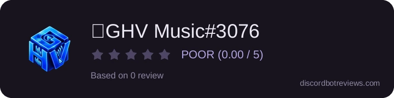 Rating banner for 🎶GHV Music#3076