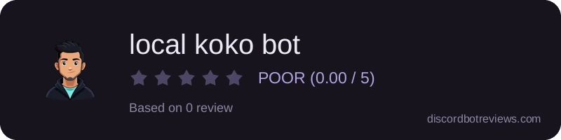 Rating widget preview for local koko bot