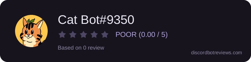 Rating widget preview for Cat Bot#9350