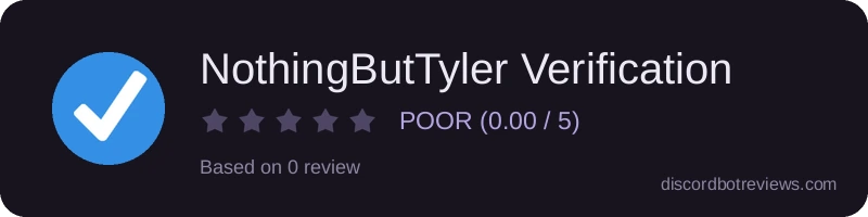 Rating widget preview for NothingButTyler Verification