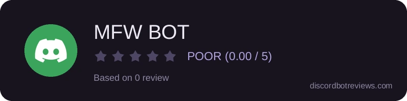 Rating widget preview for MFW BOT