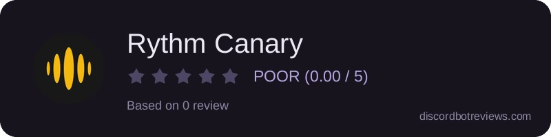 Rating banner for Rythm Canary