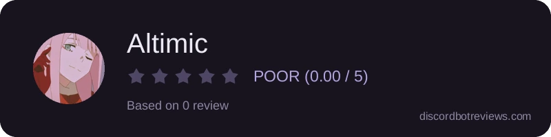 Rating widget preview for Altimic