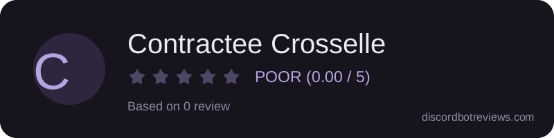 Rating widget preview for Contractee Crosselle