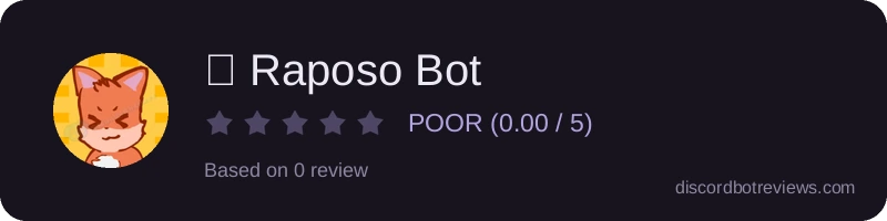 Rating banner for ✨ Raposo Bot