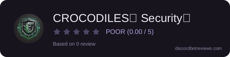 Rating widget preview for CROCODILES🐊 Security🛡
