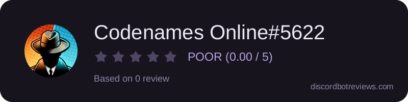 Rating widget preview for Codenames Online#5622