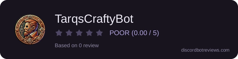 Rating widget preview for TarqsCraftyBot