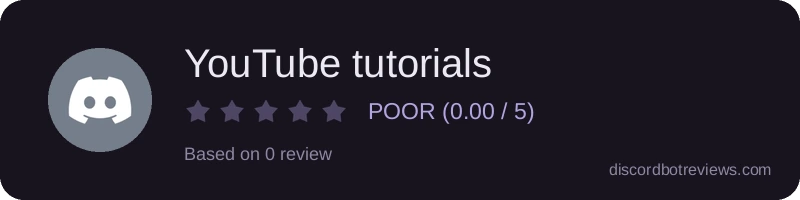 Rating widget preview for YouTube tutorials