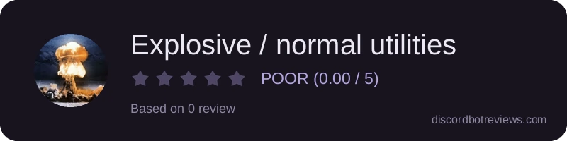 Rating banner for Explosive / normal utilities