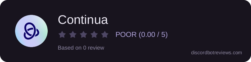 Rating widget preview for Continua