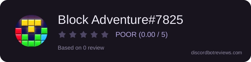 Rating widget preview for Block Adventure#7825