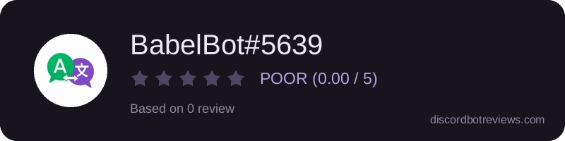 Rating widget preview for BabelBot#5639