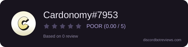 Rating widget preview for Cardonomy#7953