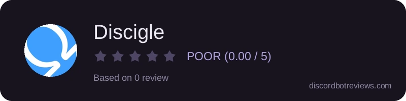 Rating widget preview for Discigle