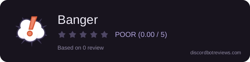 Rating widget preview for Banger