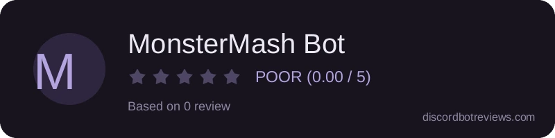 Rating widget preview for MonsterMash Bot
