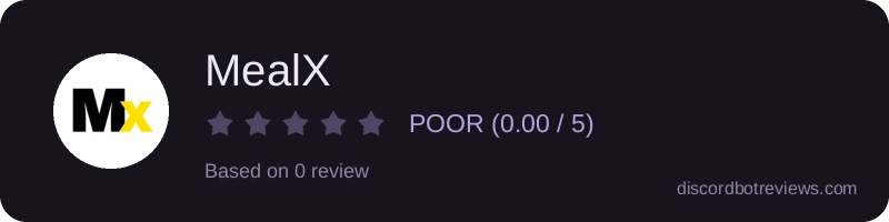 Rating widget preview for MealX