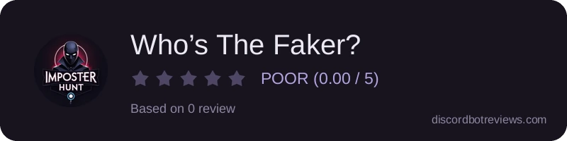 Rating widget preview for Who’s The Faker?