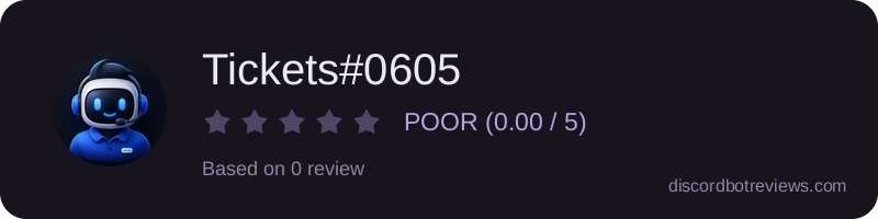 Rating banner for Tickets#0605