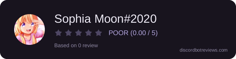 Rating widget preview for Sophia Moon#2020