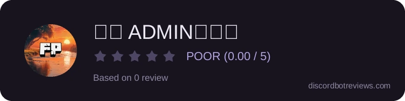 Rating widget preview for 𝐅𝐏 ADMIN╏𝐅𝐏