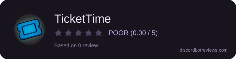 Rating widget preview for TicketTime