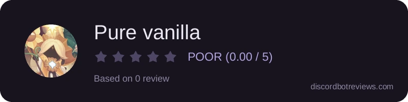 Rating widget preview for Pure vanilla