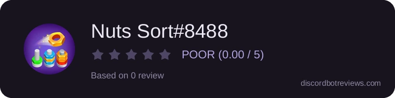 Rating widget preview for Nuts Sort#8488