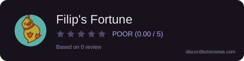 Rating widget preview for Filip's Fortune