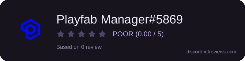 Rating widget preview for Playfab Manager#5869