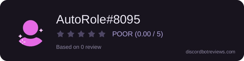Rating widget preview for AutoRole#8095