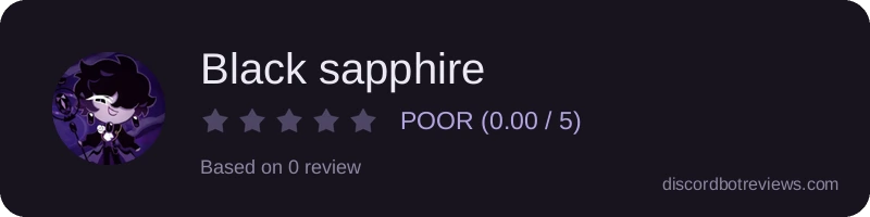 Rating widget preview for Black sapphire