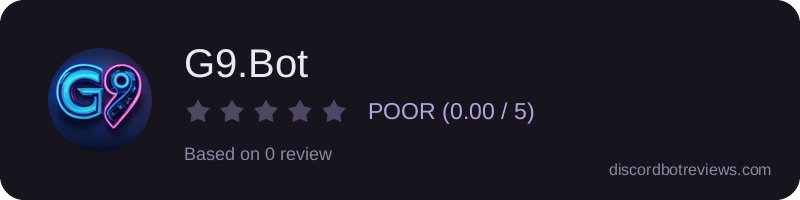 Rating widget preview for G9.Bot