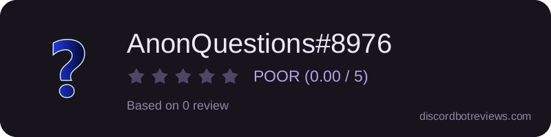 Rating widget preview for AnonQuestions#8976