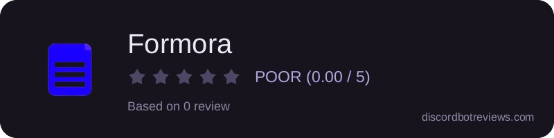 Rating widget preview for Formora