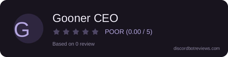 Rating widget preview for Gooner CEO