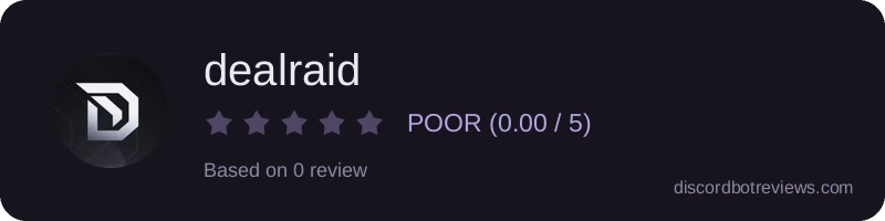 Rating widget preview for dealraid