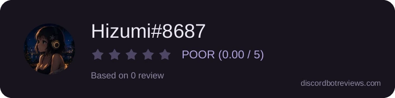 Rating widget preview for Hizumi#8687