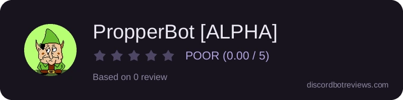 Rating widget preview for PropperBot [ALPHA]