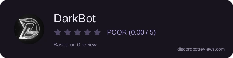 Rating banner for DarkBot