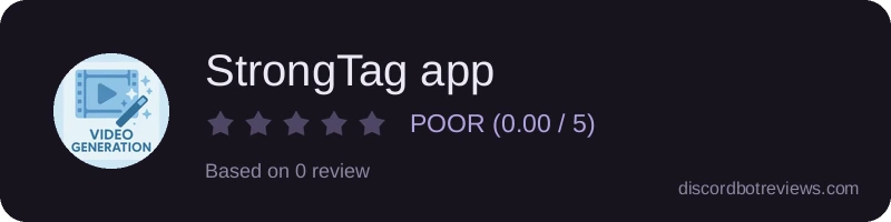Rating widget preview for StrongTag app